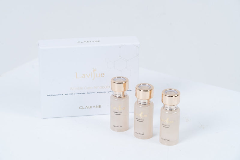 Lavjue Serum box with three 15ml glass ampoules